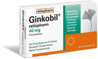 Ginkobil ratiopharm 40mg mit Ginkgo biloba 60 St