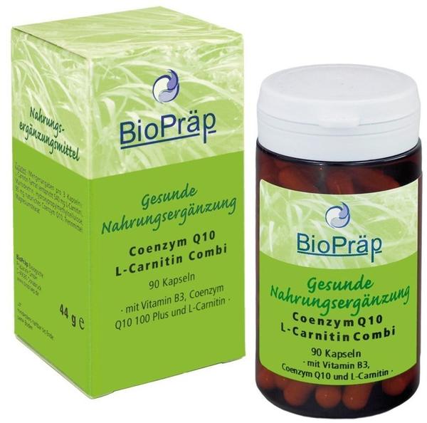 Biopräp Coenzym Q 10 L Carnitin Combi 30 mg + 180 mg Kapseln (90 Stk.)