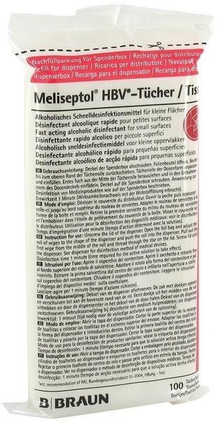 B. Braun Meliseptol HBV Tücher Nachfüllpack (100 Stk.)