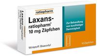 Laxans ratiopharm 10 mg Z&auml;pfchen 10 St
