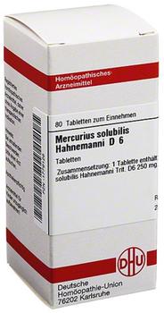 DHU Mercurius Solub. D 6 Tabletten Hahnem. (80 Stk.)