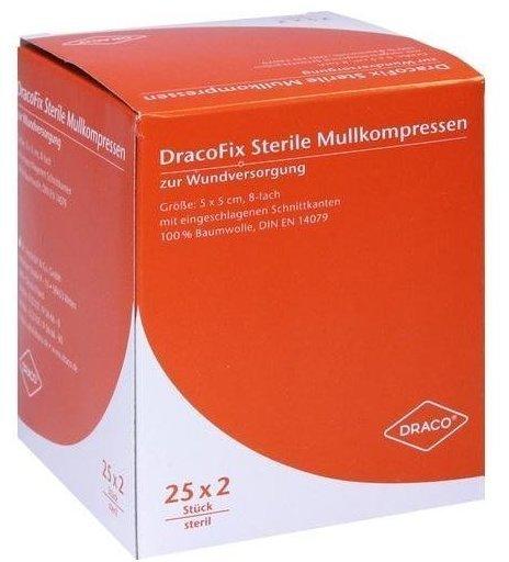 Dr. Ausbüttel Dracofix Peel Kompressen 5 x 5 cm 8-fach Steril (25 x 2 Stk.)