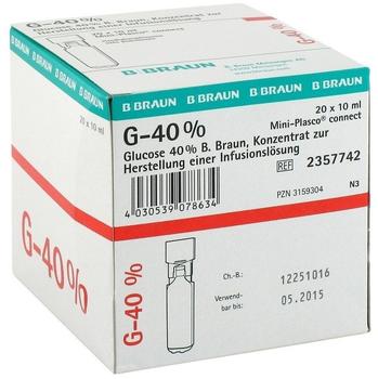 B. Braun Glucose 40% Braun Mini Plasco Connect (20 x 10 ml)