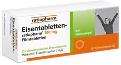 Eisentabletten 100 mg Filmtabletten (50 Stk.)