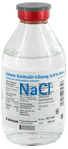 B. Braun Kochsalzlösung 0,9% Glasfl. (250 ml)
