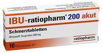 IBU ratiopharm 200 mg akut Schmerztabletten 10 St