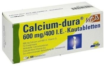 Calcium-dura Vit D3 Kau 600 mg/400 I.E. (100 Stk.)