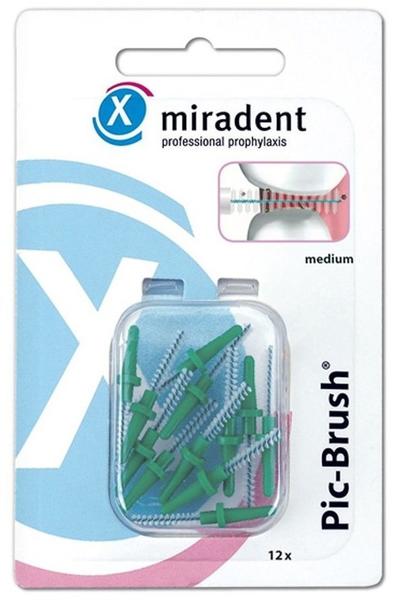 Miradent Pic-Brush Ersatzbürsten grün medium (12 Stk.)