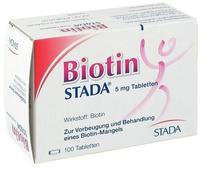 PZN-DE 01328582, Biotin STADA 5 mg Tabletten Inhalt: 100 St
