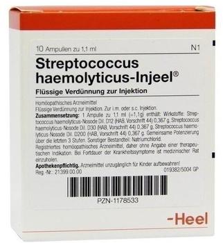 Heel Streptococcus Haemolyt. Nos. Injeele (10 Stk.)