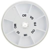 TABLETTENSPENDER Icron 7-F&auml;cher transp.Deckel rund 1 St