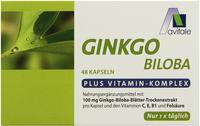 PZN-DE 02909329, Avitale Ginkgo 100 mg + Vitamine C, E, B1 und Fols&auml;ure Kapseln 48