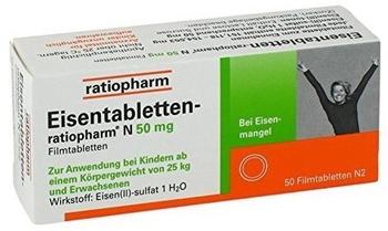 Eisentabletten Ratiopharm N 50 mg Filmtabletten (50 Stk.)