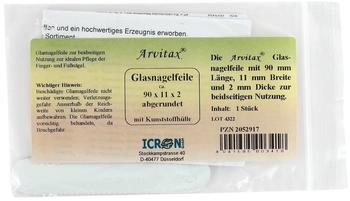 Axisis Glasnagelfeile 2x11x90 abgerundet mit Hülle