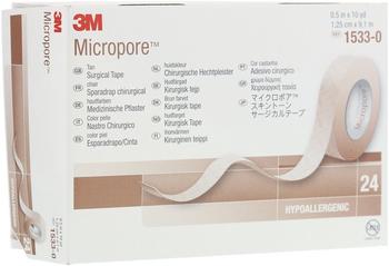 3M Medica Micropore Vliespflaster 1,25 cm x 9,1 m Hautfarbe (24 Stk.)