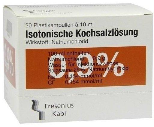 Fresenius Kochsalzloesung 0,9% Pl. Fresenius Amp. (20 x 10 ml)