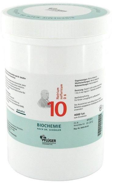 A. Pflüger Biochemie Pflueger 10 Natrium Sulfur.D 6 Tabletten (400 Stk.)