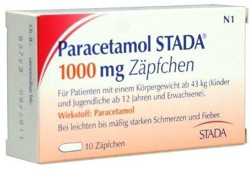 Paracetamol 1000 Erw.-Suppositorien (10 Stk.)