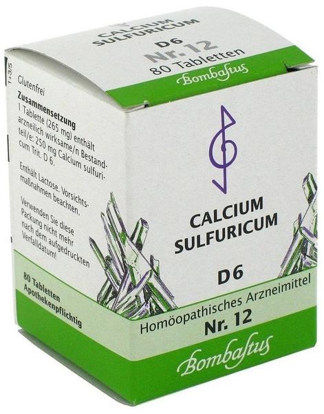 Bombastus Biochemie 12 Calcium Sulfuricum D 6 Tabletten (80 Stk.)