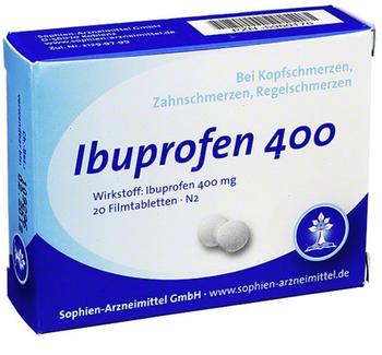 Sophien Arzneimittel GmbH Ibuprofen Sophien 400 Filmtabletten 20 St