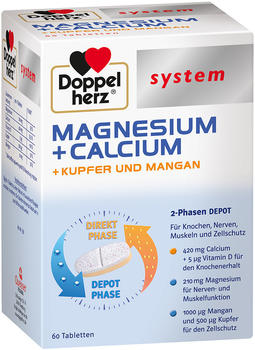 Doppelherz System Magn.+ Calcium + Kupfer + Mangan Tabl. (60 Stk.)
