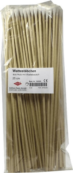 Büttner-Frank Wattestaebchen Holz 25 Cm M.Wattebausch (100 Stk.)
