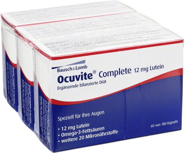 Bausch & Lomb OCUVITE Complete 12 mg Lutein Kapseln (180 Stück)