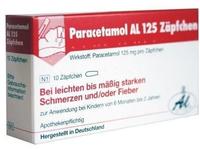 PZN-DE 03295065, ALIUD Pharma PARACETAMOL AL 125 Z&auml;pfchen 10 St, Grundpreis:...