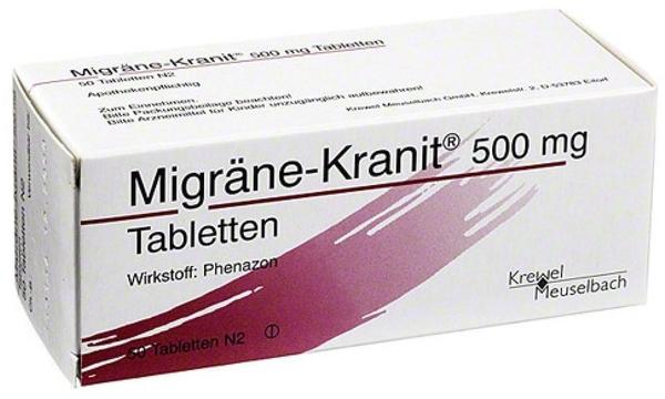 Hermes Arzneimittel Migräne-Kranit 500mg Tabletten 50 St.