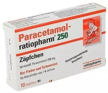 Paracetamol 250 Kleinkindersuppositorien (10 Stk.)