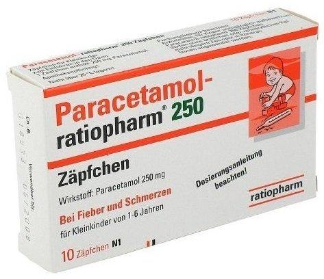 Paracetamol 250 Kleinkindersuppositorien (10 Stk.)