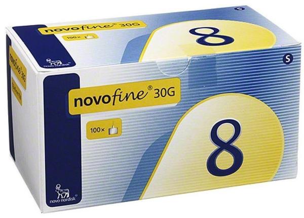 Novo Nordisk Novofine 8 Kanülen 0,30 x 8 mm Tw dünnwandig (100 Stk.)