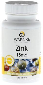 Warnke Gesundheit Zink 15mg Tabletten (250 Stk.)