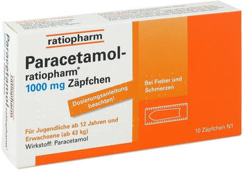 Paracetamol 1000mg Zäpfchen (10 Stk.)