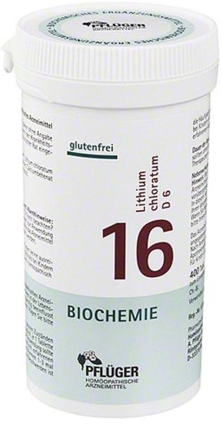 A. Pflüger Biochemie 16 Lithium Chlorat.D 6 Tabletten (400 Stk.)