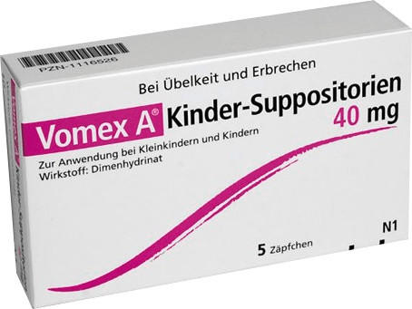 Vomex A Kinder-Suppositorien 40 mg (5 Stk.)