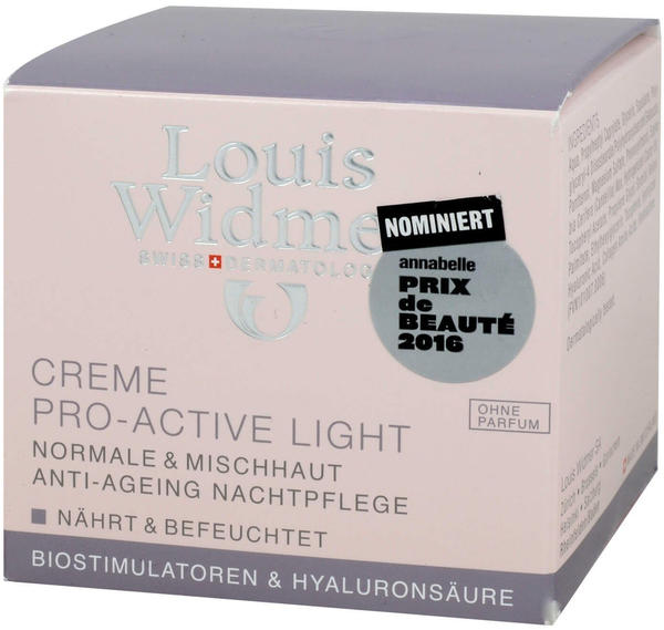 Louis Widmer Pro active Light Creme unparfümiert (50ml)