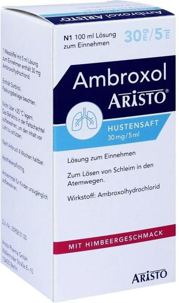 Aristo Pharma Ambroxol Aristo Hustensaft 30 mg/5 ml Lösung zum Einnehmen (100 ml)