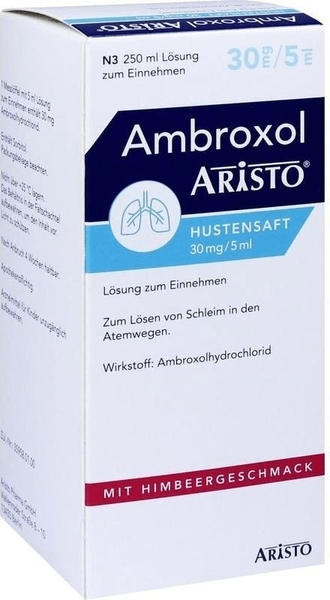 Aristo Pharma Ambroxol Aristo Hustensaft 30 mg/5 ml Lösung zum Einnehmen (250 ml)