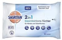 SAGROTAN 3025706, Sagrotan To Go 2in1 Desinfektions-T&uuml;cher 15St&uuml;ck 2in1
