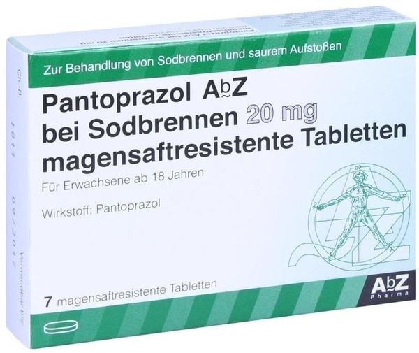 AbZ Pharma GmbH PANTOPRAZOL AbZ bei Sodbrennen 20 mg msr.Tabl. 7 St
