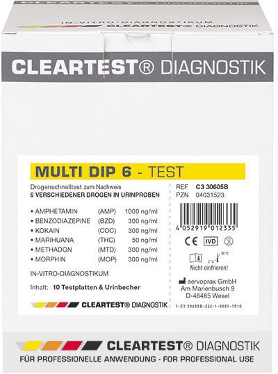 Diaprax Drogentest Multi Dip 6 Amp