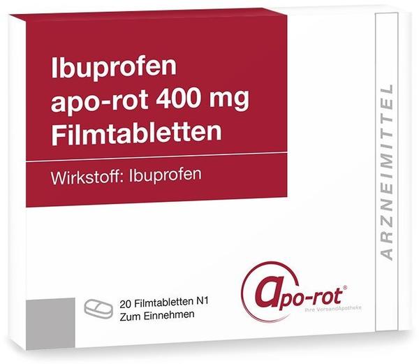 Actavis Deutschland GmbH + Co KG Ibuprofen apo-rot 400 mg Filmtabletten, 20 St