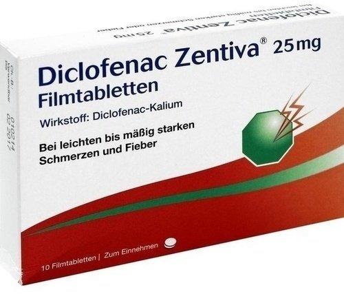 Zentiva Pharma GmbH DICLOFENAC Zentiva 25 mg Filmtabletten 10 St