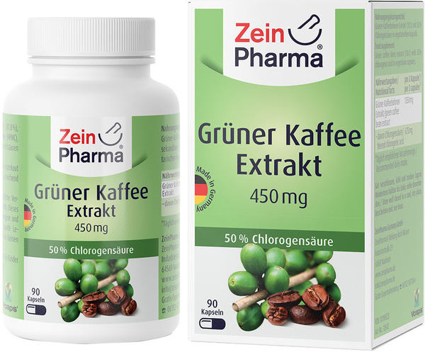 ZeinPharma Grüner Kaffee Extrakt 450 mg Kapseln (90 Stk.)