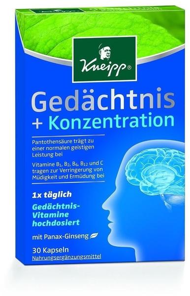 Kneipp Gedächtnis + Konzentration Kapseln (30 Stk.) Test  Testbericht.de-Note: 5,8 vom (Juli 2023)