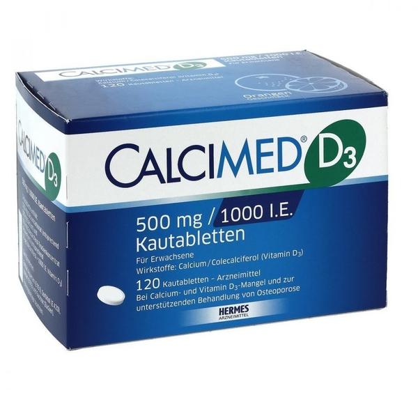 Calcimed D3 500 mg/1000 I.E. Kautabletten (120 Stk.)