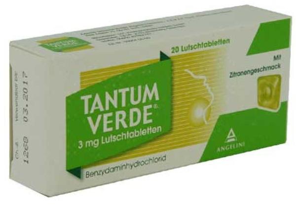 Tantum Verde 3 mg Zitronengeschmack Lutschtabletten (20 Stk.)