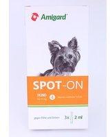 Amigard Spot-On 3er Pack f&uuml;r kleine Hunde, gegen Zecken und Fl&ouml;he, 1 Monat Schutz,
