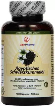 ZeinPharma &Auml;gyptisches Schwarzk&uuml;mmel&ouml;l Kapseln 500 mg (180 Stk.)